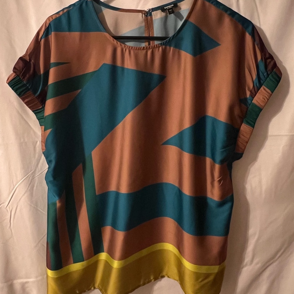 Express Multicolor Abstract Women's Gramercy Blouse